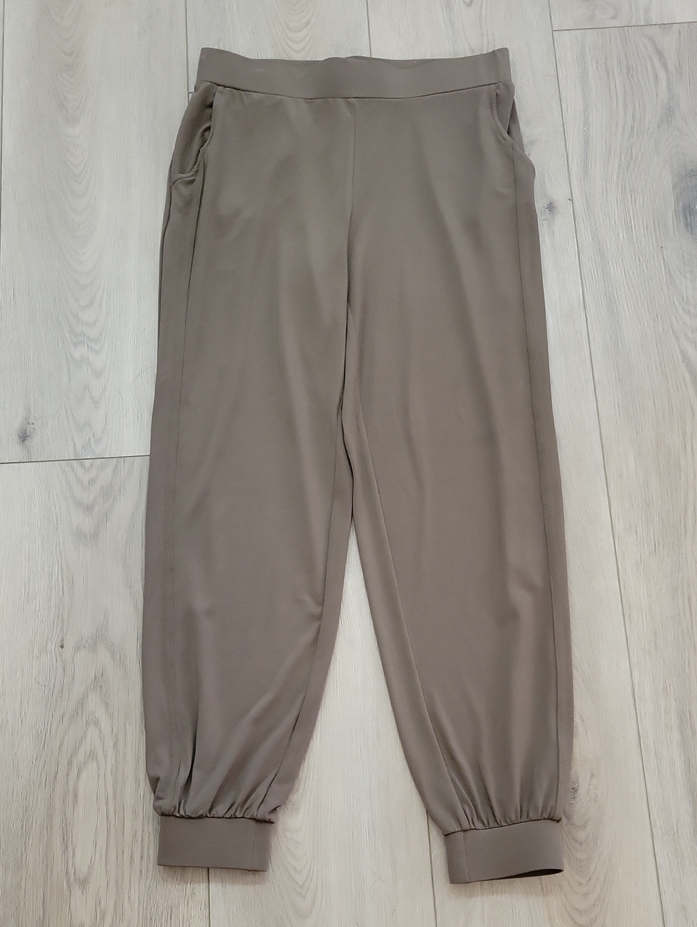 Lisa Rinna Collection Taupe Track Joggers